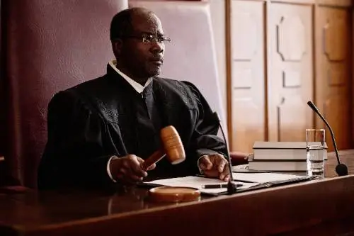 male judge with a gavel
